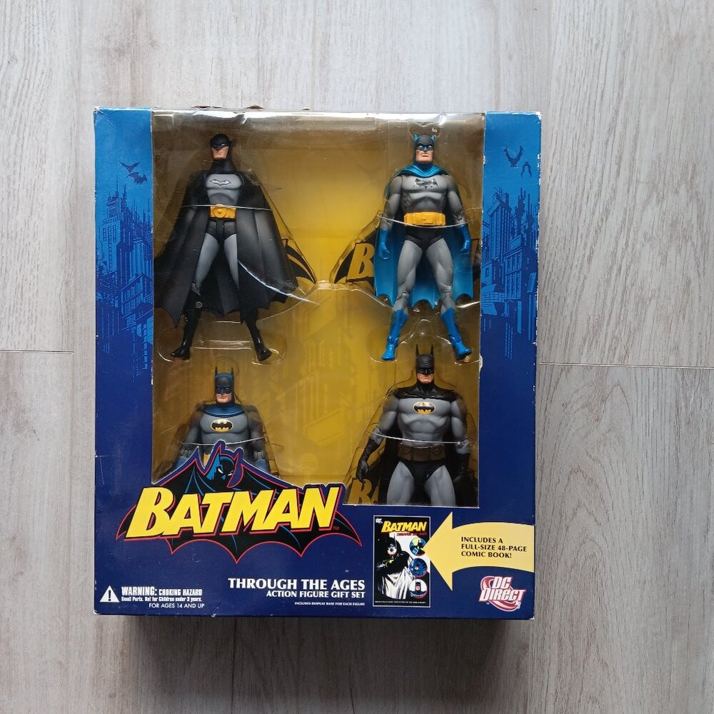 New Batman Through the Ages Action Figure Gift Set 48 Page Comic Book Boxed